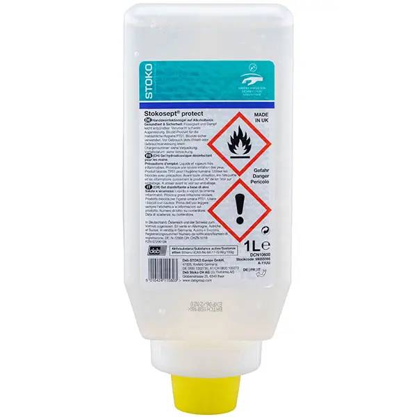 Ein Bild von SC Johnson Stokosept protect Handdesinfektionsgel - 1 Liter