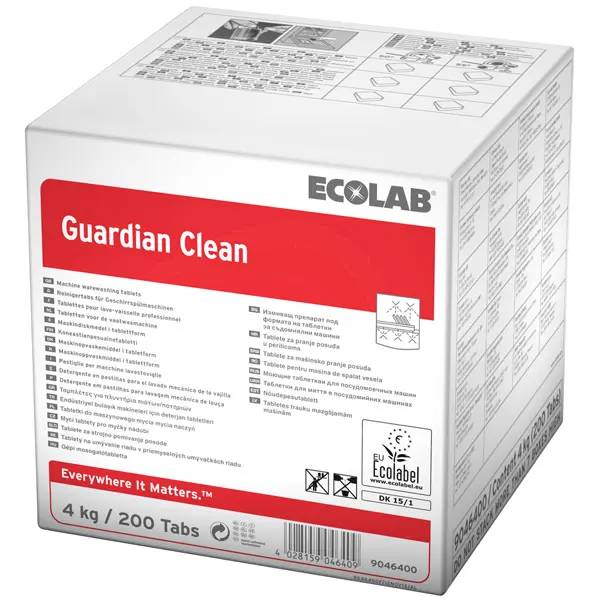 Ein Bild von Ecolab Guardian Clean Maschinen-Spültabs - 200 Tabs