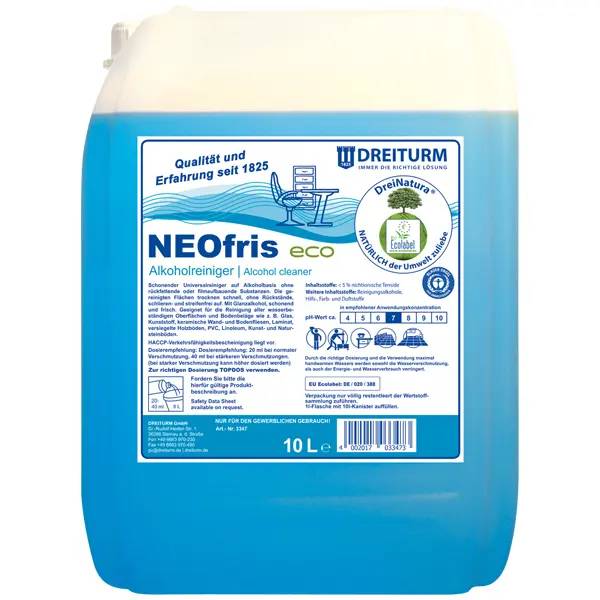 Ein Bild von Dreiturm NEOfris eco DreiNatura Alkoholreiniger - 10 Liter