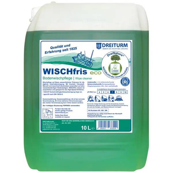 Ein Bild von Dreiturm WISCHfris eco DreiNatura Bodenwischpflege - 10 Liter