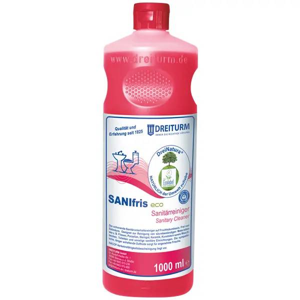 Ein Bild von Dreiturm SANIfris eco DreiNatura Sanitär-Unterhaltsreiniger - 1 Liter