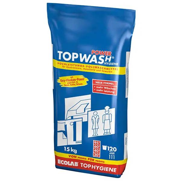 Ein Bild von ECOLAB TopWash Power Vollwaschmittel - 15 kg