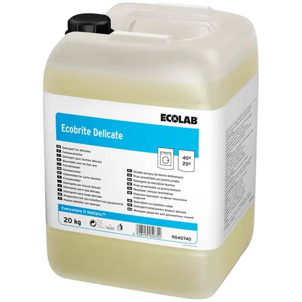 Ein Bild von Ecolab Ecobrite Delicate Feinwaschmittel - 20 kg