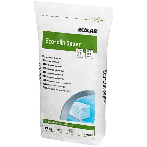 Ein Bild von Ecolab Eco-clin Super Vollwaschmittel - 15 kg