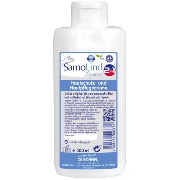 Ein Bild von Dr. Schnell SamoLind Sensitive 2in1 Hautschutz- & Hautpflegecreme - 500 ml