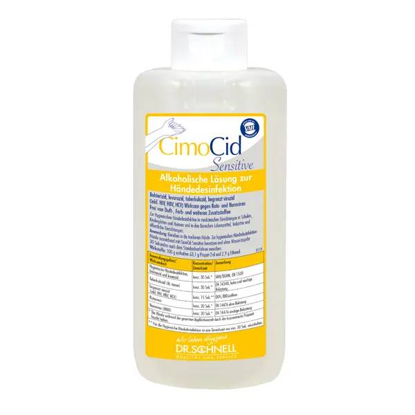 Dr. Schnell CimoCid Sensitive Alkoholische Händedesinfektion (Euroflasche) - 500 ml