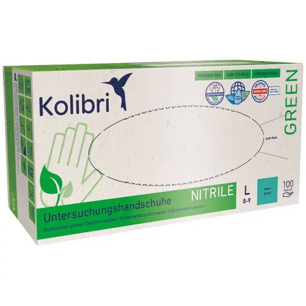 Kolibri Green Untersuchungshandschuhe Nitril - L