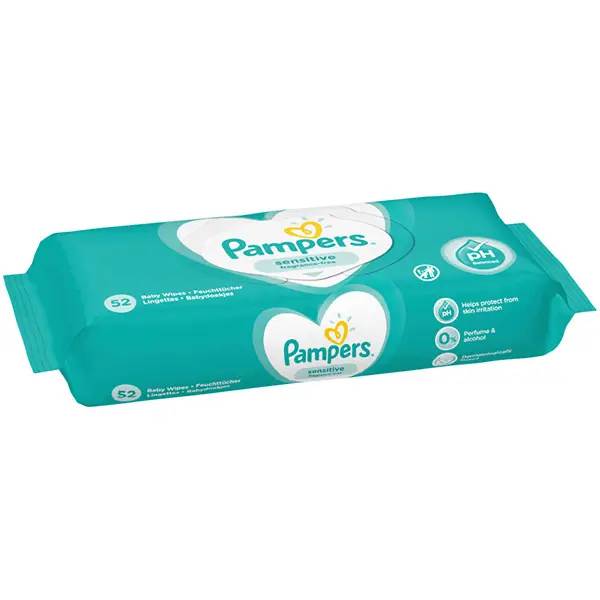 Ein Bild von Pampers Feuchtetücher Sensitiv - 52 Tücher