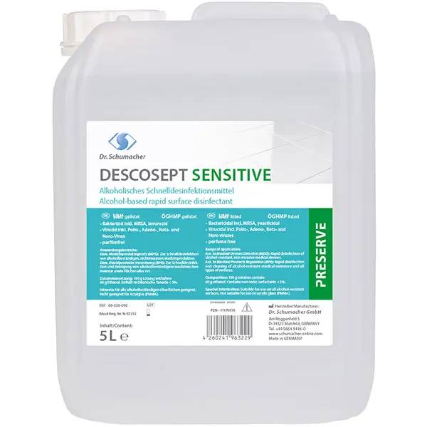 Ein Bild von Dr. Schumacher Descosept Sensitive Schnelldesinfektionsmittel - 5 Liter