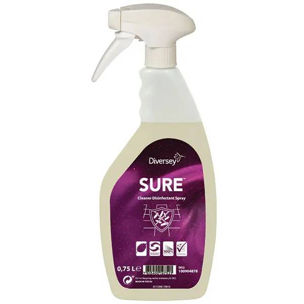 Ein Bild von Diversey Sure Cleaner Disinfectant Spray - 750 ml