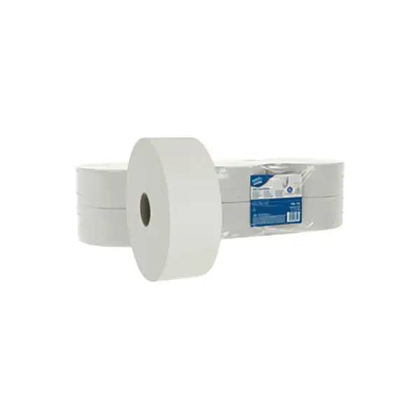 Ein Bild von CLEAN and CLEVER PROFESSIONAL Jumbo-Toilettenpapier PRO102 hochweiß - 2-lagig