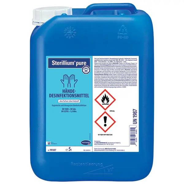 Ein Bild von Hartmann Sterillium pure Händedesinfektion - 5 Liter