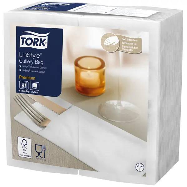 Tork LinStyle Permium Serviette - weiß