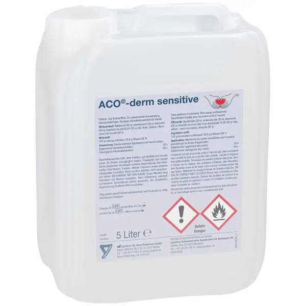 Ein Bild von Lysoform ACO-derm sensitive Hände-Desinfektionsmittel - 2x5 Liter