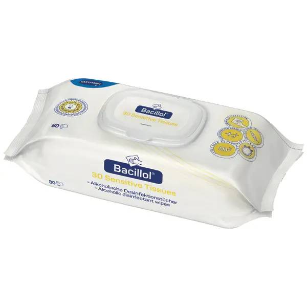 Hartmann Bacillol 30 Sensitive Tissues Schnell-Desinfektionstücher - 80 Tücher