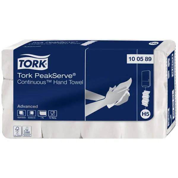 Tork PeakServe Endlos H5 Falthandtuch weiß - 20,1x22,5 cm