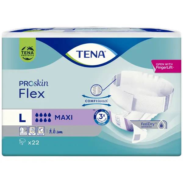 Ein Bild von Tena PROskin Flex Maxi - L