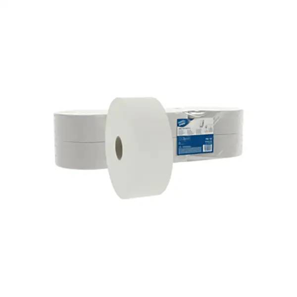 Ein Bild von CLEAN and CLEVER PROFESSIONAL Jumbo-Toilettenpapier PRO102 hochweiß - 2-lagig