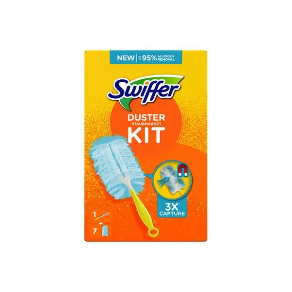 Ein Bild von Swiffer Staubmagnet Staubwischer inkl. 7 tücher - Starter-Set