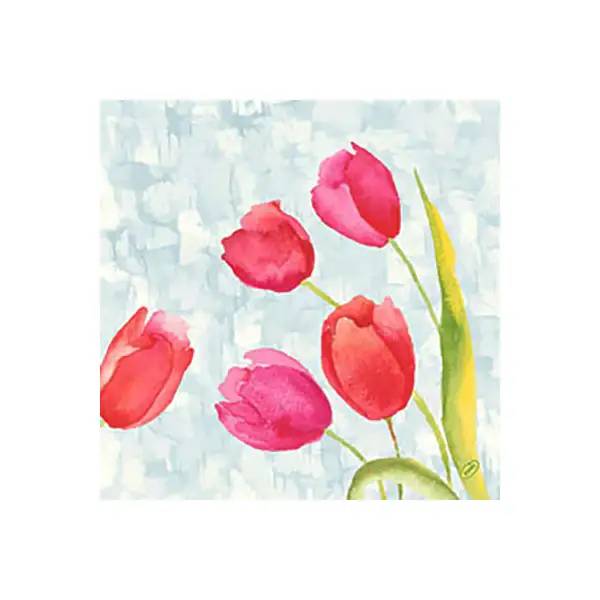 Ein Bild von Duni Serviette - Painted Tulips