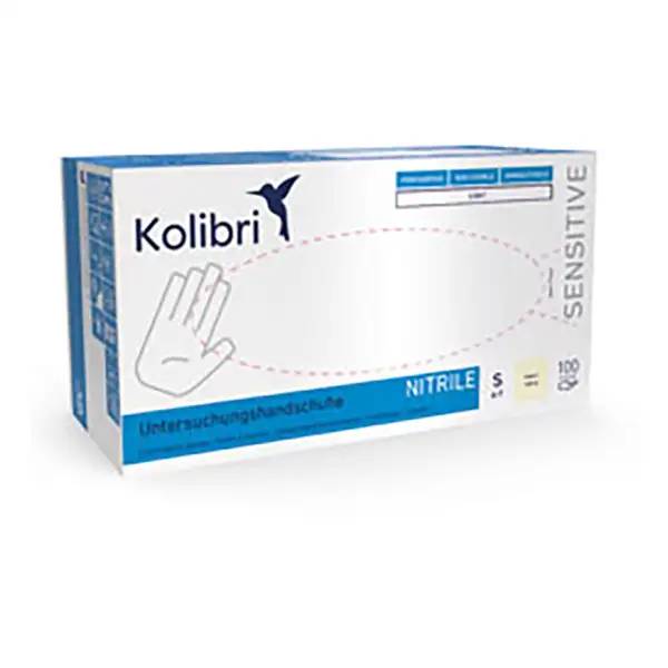 Kolibri Sensitive Nitril Untersuchungshandschuhe light - S