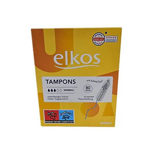 Ein Bild von Elkos Tampons Normal Damenhygiene - 80 Stück