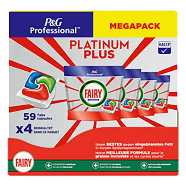 Ein Bild von Fairy Spülmaschinentabs Professional Platinum Plus - 59 Tabs