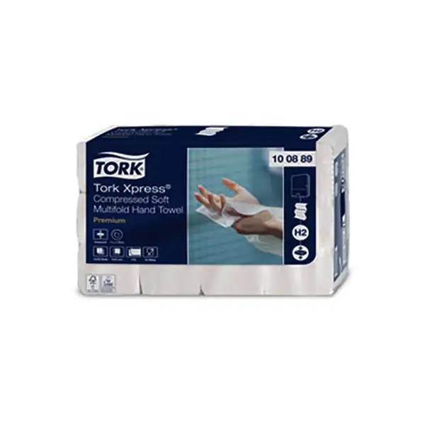 Ein Bild von Tork Xpress Multifold H2 Falthandtuch weiß - 21,2x24 cm