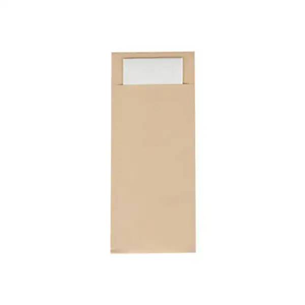 Mank Papier-Bestecktasche - naturbraun