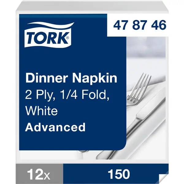 Ein Bild von Tork Advanced Dinnerserviette - weiß