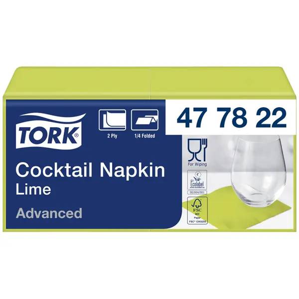 Ein Bild von Tork Advanced Cocktailserviette - limone