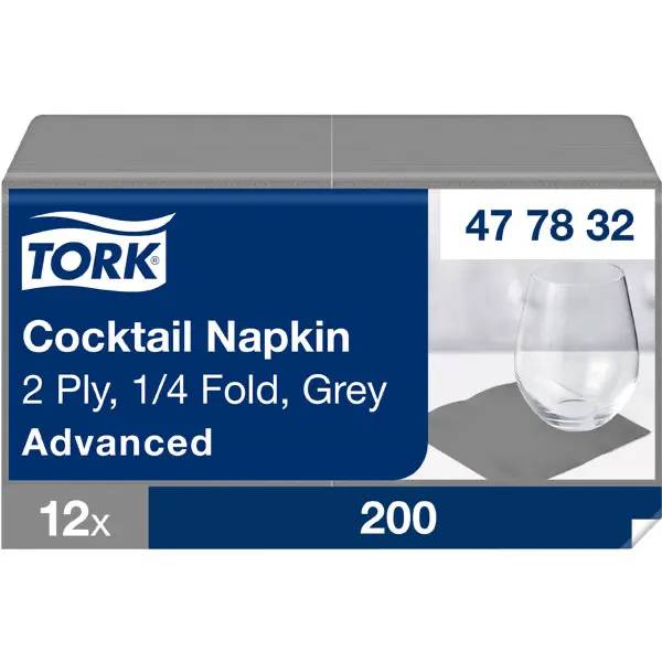 Ein Bild von Tork Advanced Cocktailserviette - grau