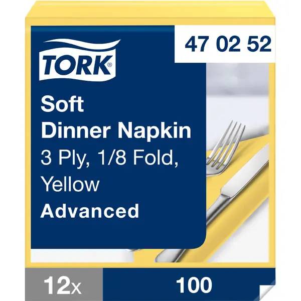 Tork Tissue-DinnerServiette - gelb