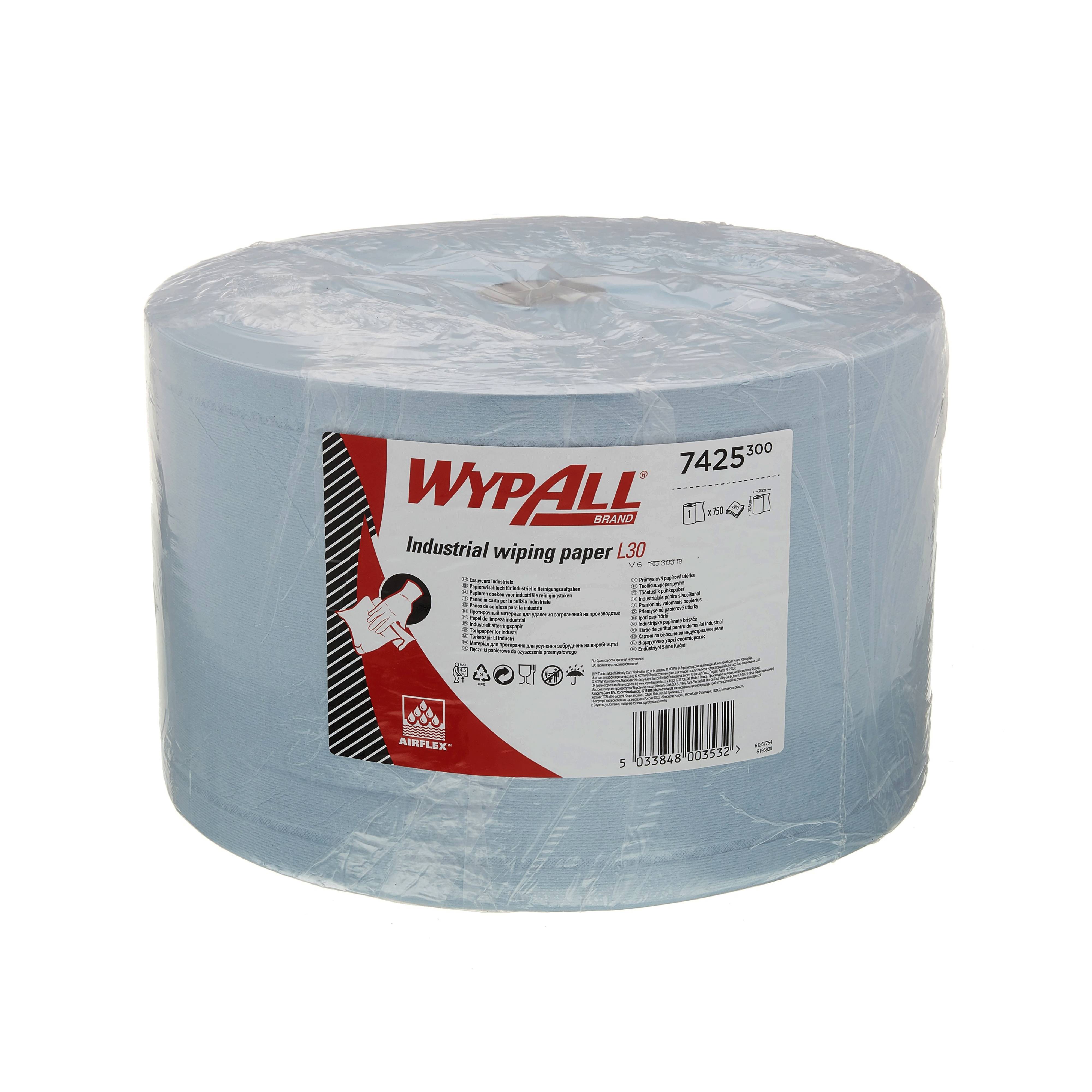 Wypall L30 Papierwischtücher für industrielle Reinigungsaufgaben Großrolle - 3-lagig