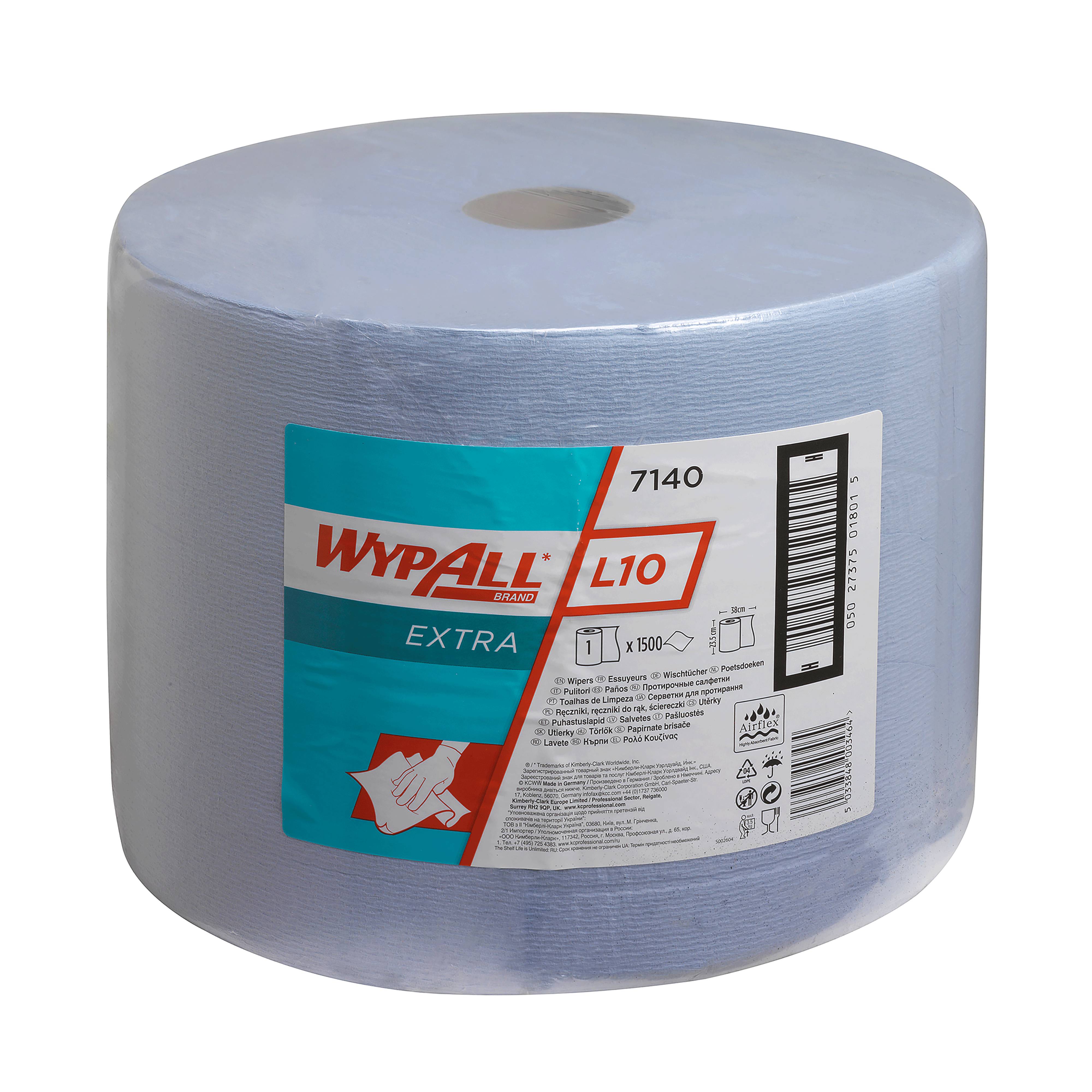 Wypall L10 Extra Wischtuch Großrolle - blau