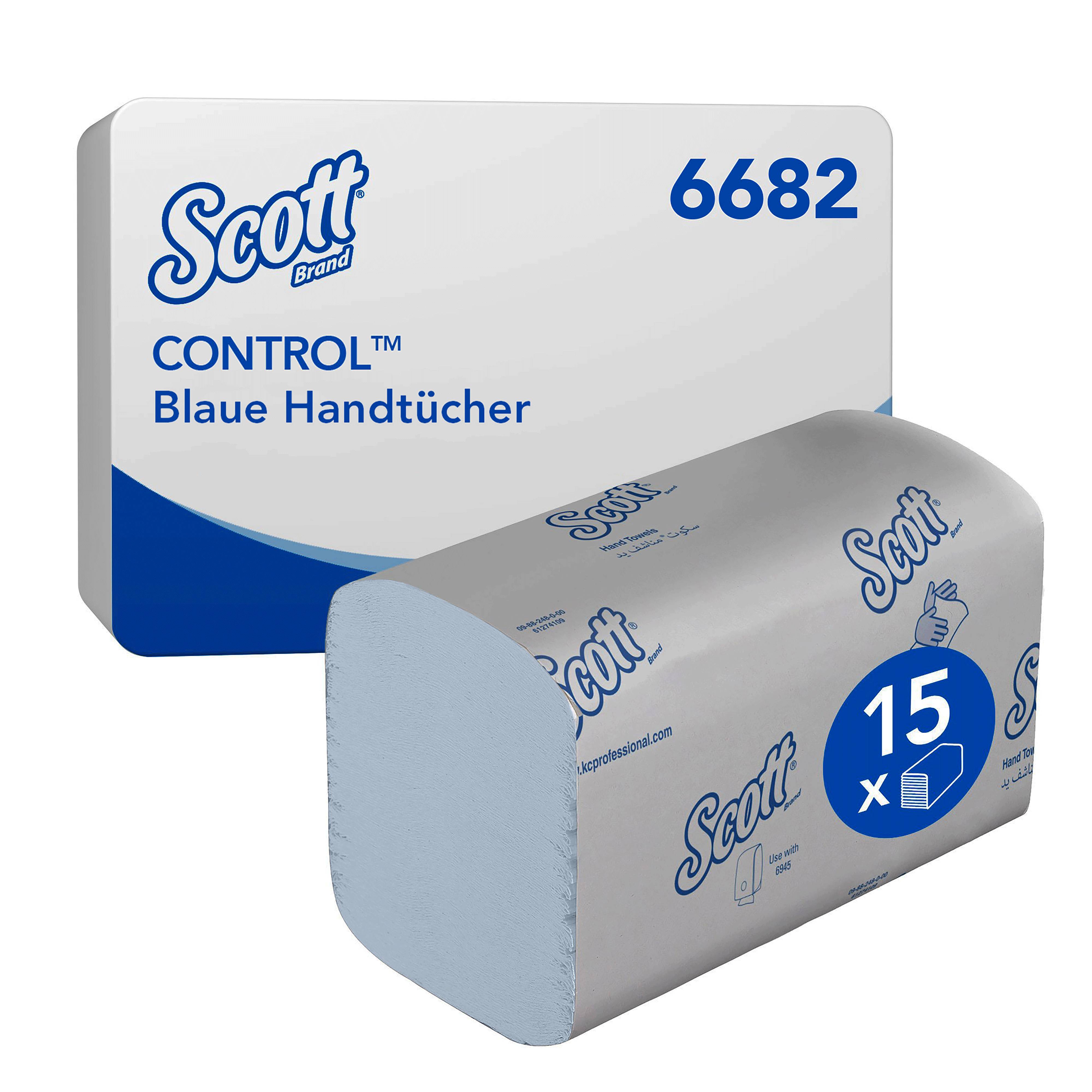 Ein Bild von Scott Control Falthandtuch blau - 20x32 cm