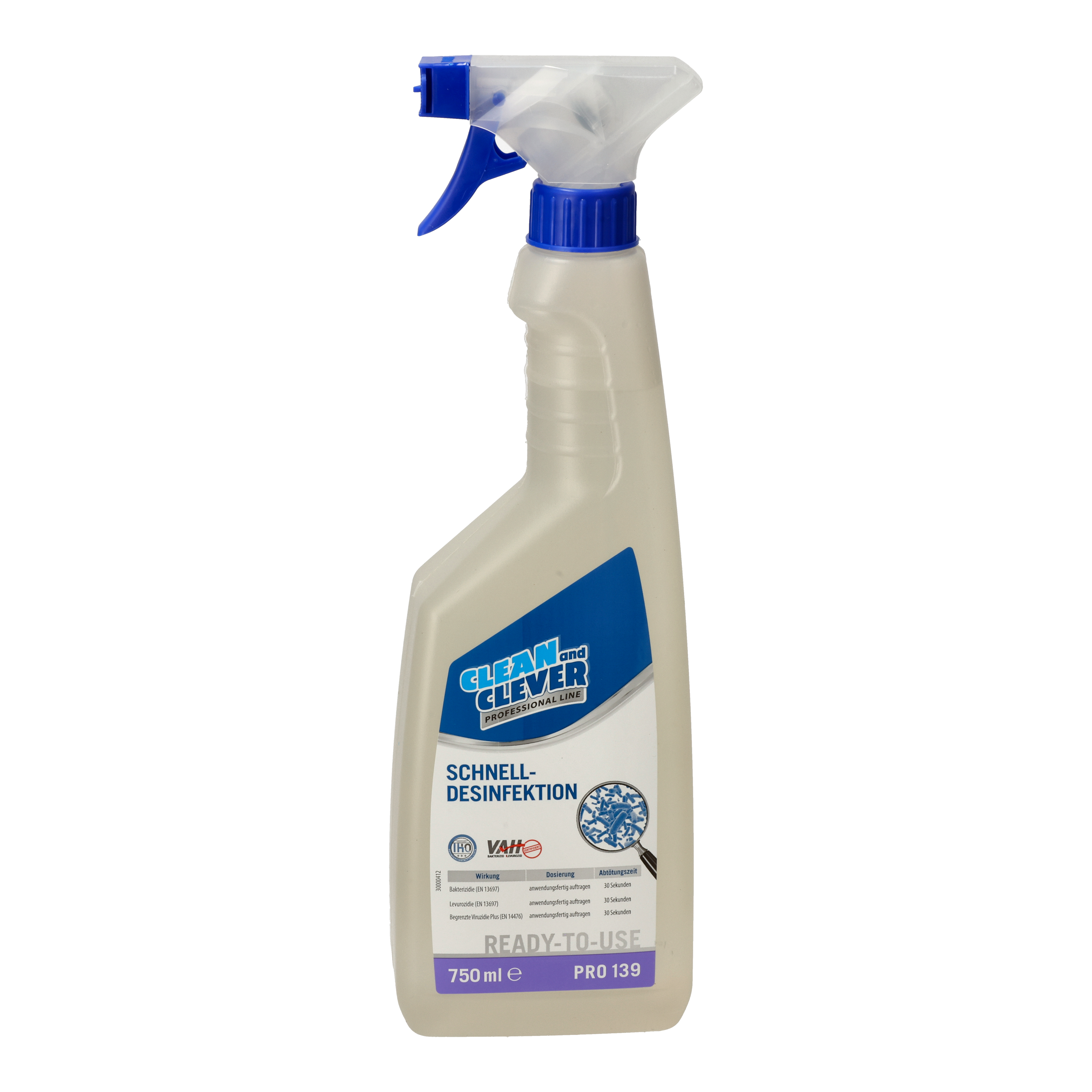 CLEAN and CLEVER PROFESSIONAL Schnelldesinfektion PRO139 - 750 ml