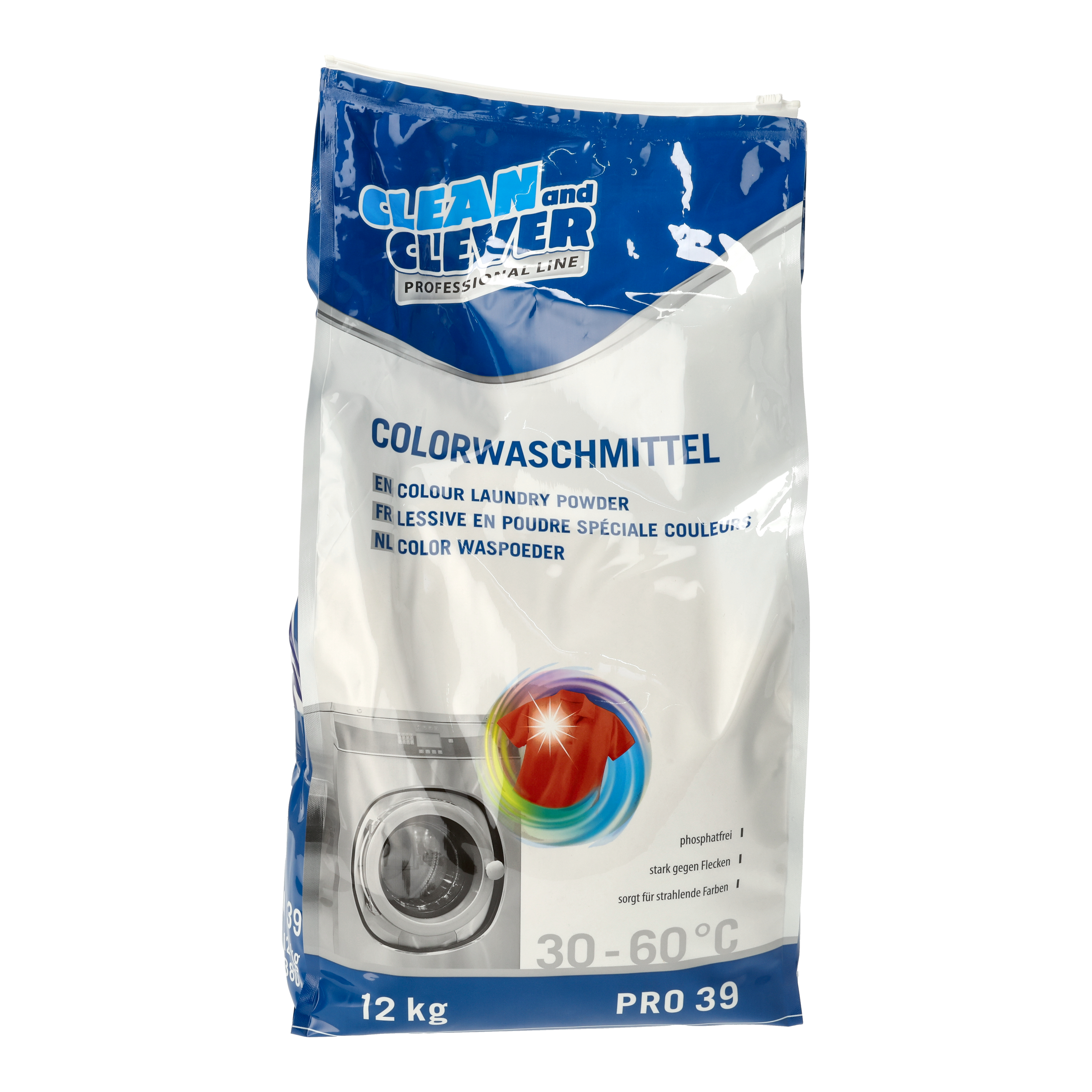 CLEAN and CLEVER PROFESSIONAL Colorwaschmittel PRO39 - 12 kg