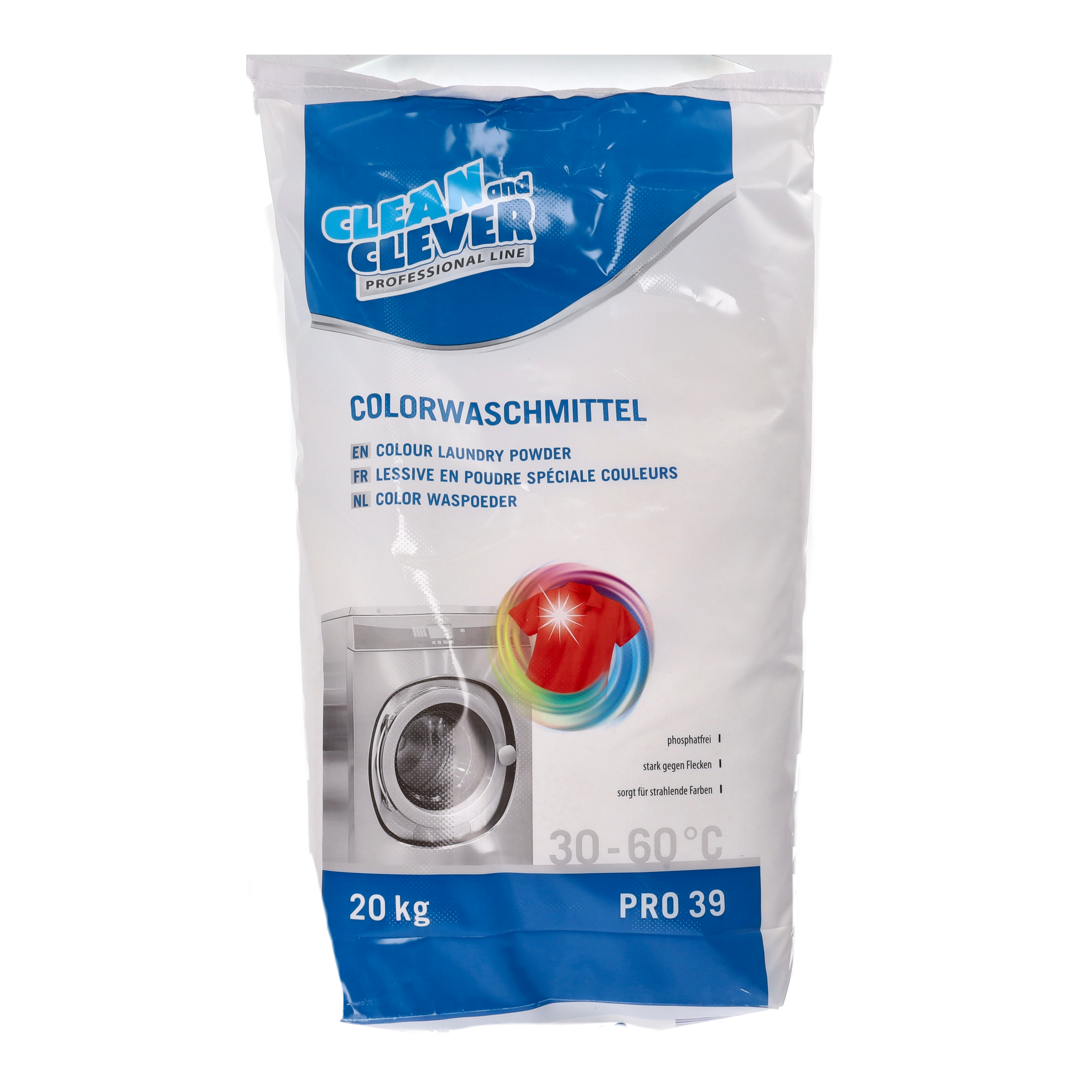 Ein Bild von CLEAN and CLEVER PROFESSIONAL Colorwaschmittel PRO39 - 20 kg