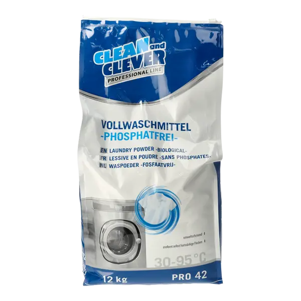 Ein Bild von CLEAN and CLEVER PROFESSIONAL Vollwaschmittel PRO42 - 12 kg