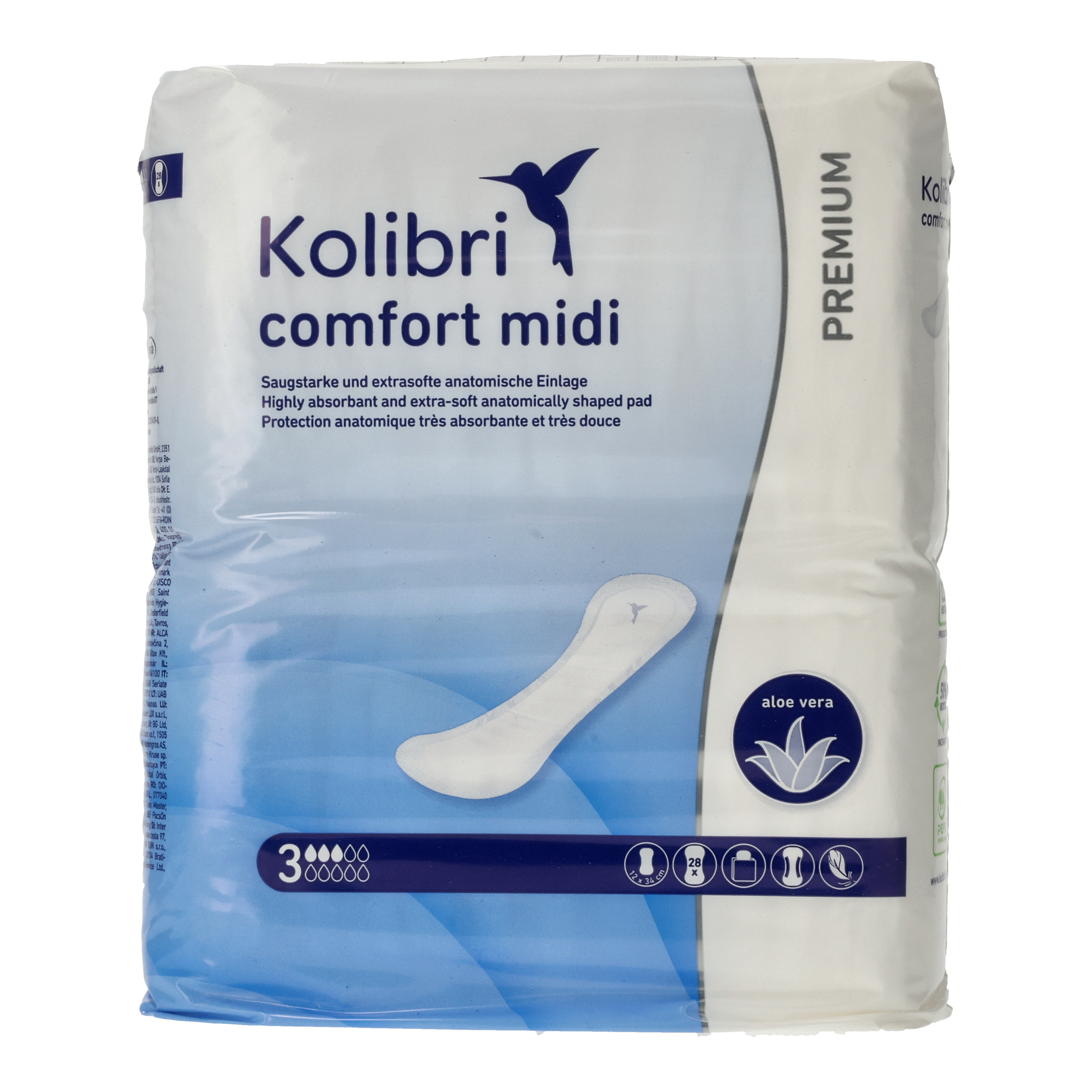 Ein Bild von Kolibri comfort PREMIUM Einlagen - Midi