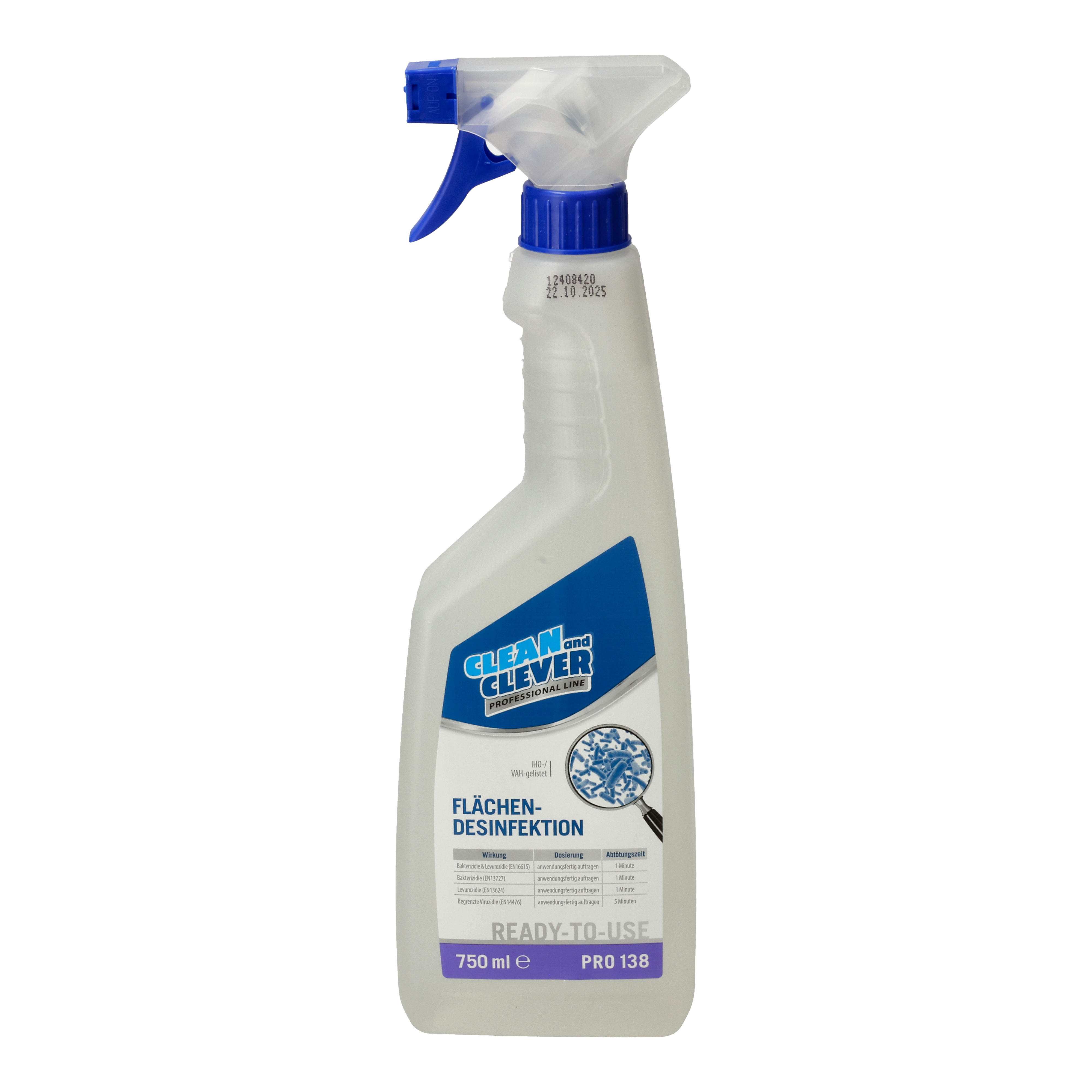 CLEAN and CLEVER PROFESSIONAL Flächendesinfektion PRO138 - 750 ml