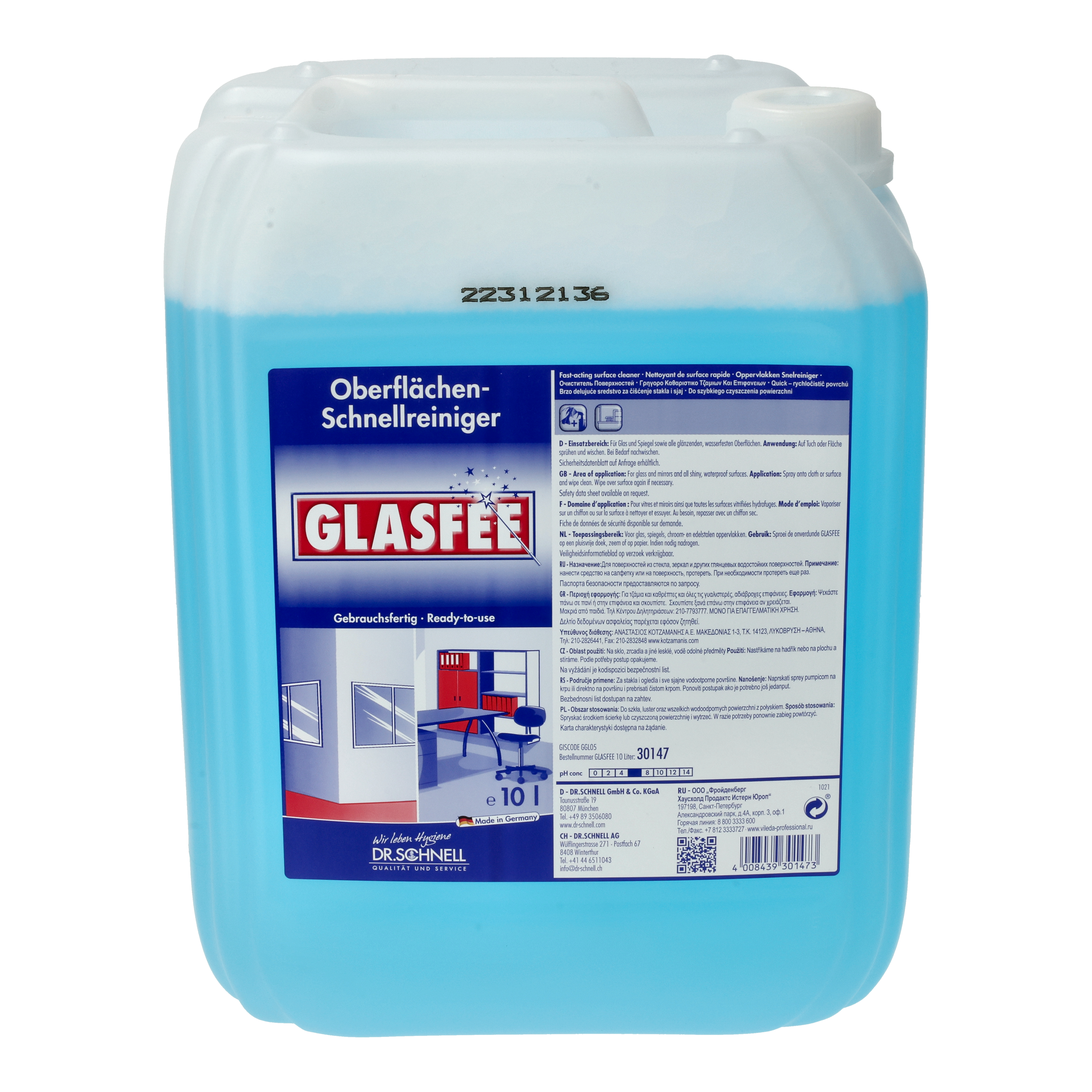 Ein Bild von Dr. Schnell GLASFEE Oberflächen-Schnellreiniger - 10 Liter