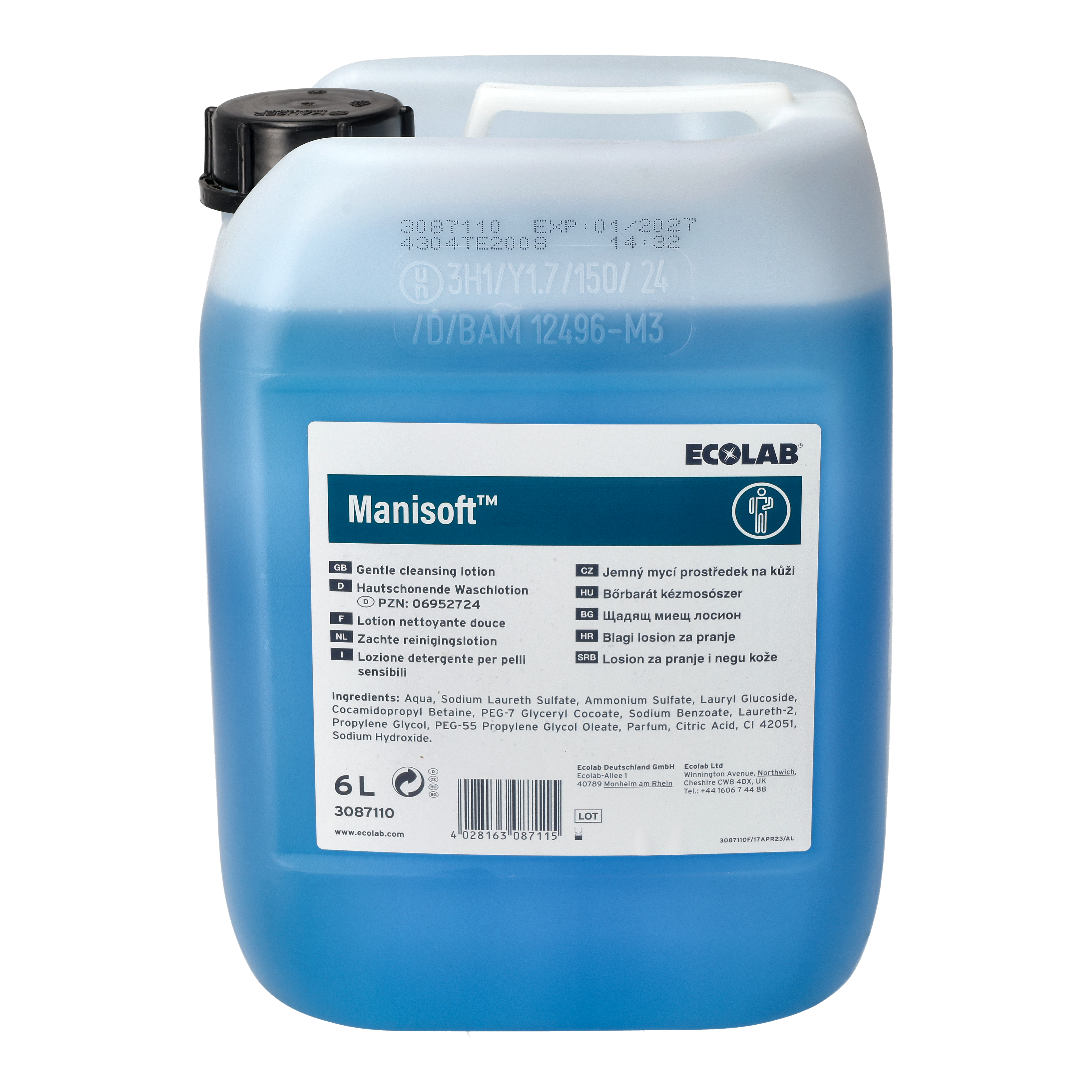 Ein Bild von Ecolab Manisoft Handreiniger - 6 Liter