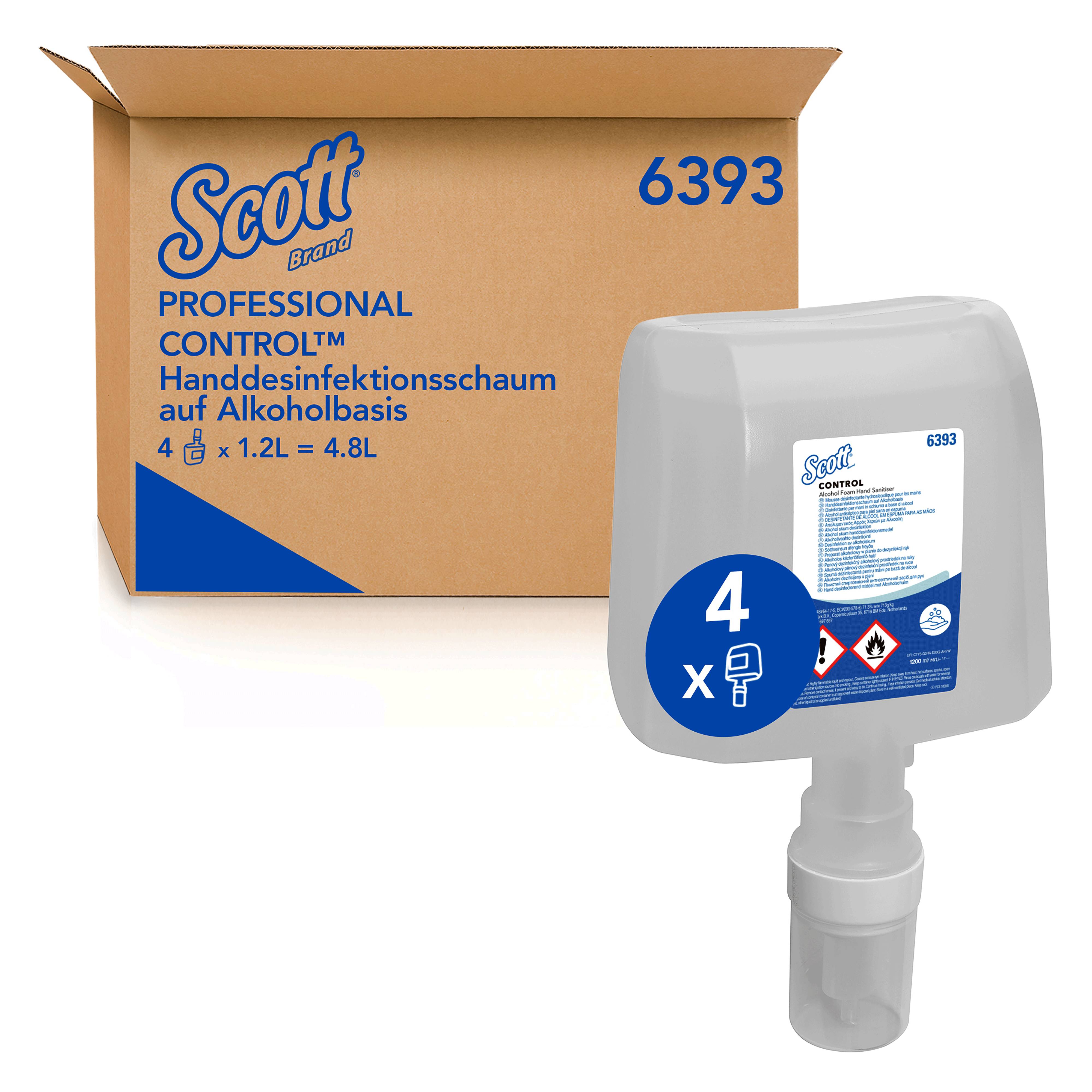 Ein Bild von Scott Control Händedesinfektions-Schaum - 4x1,2 Liter