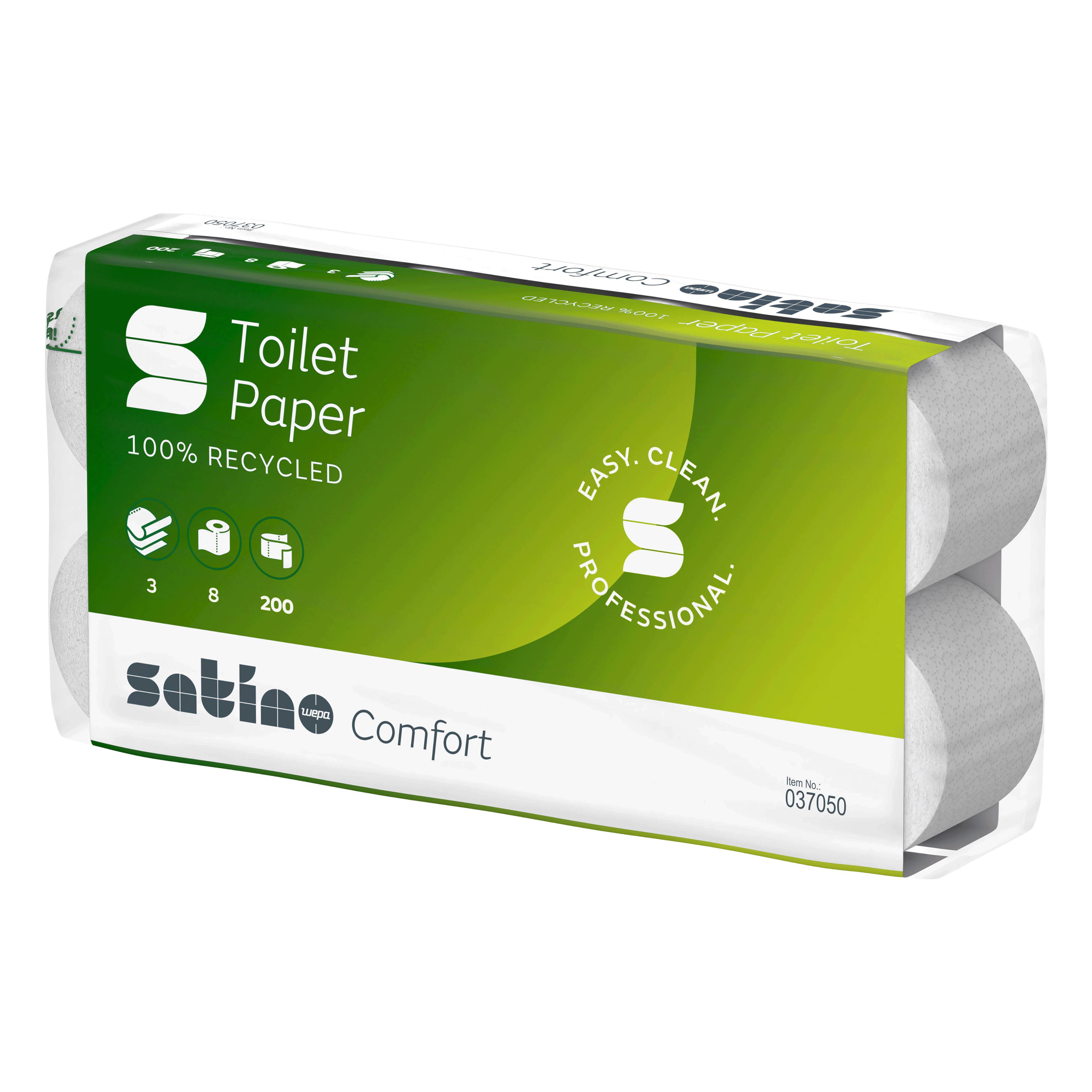 Wepa satino comfort MT1 Toilettenpapier Kleinrollen - 3-lagig