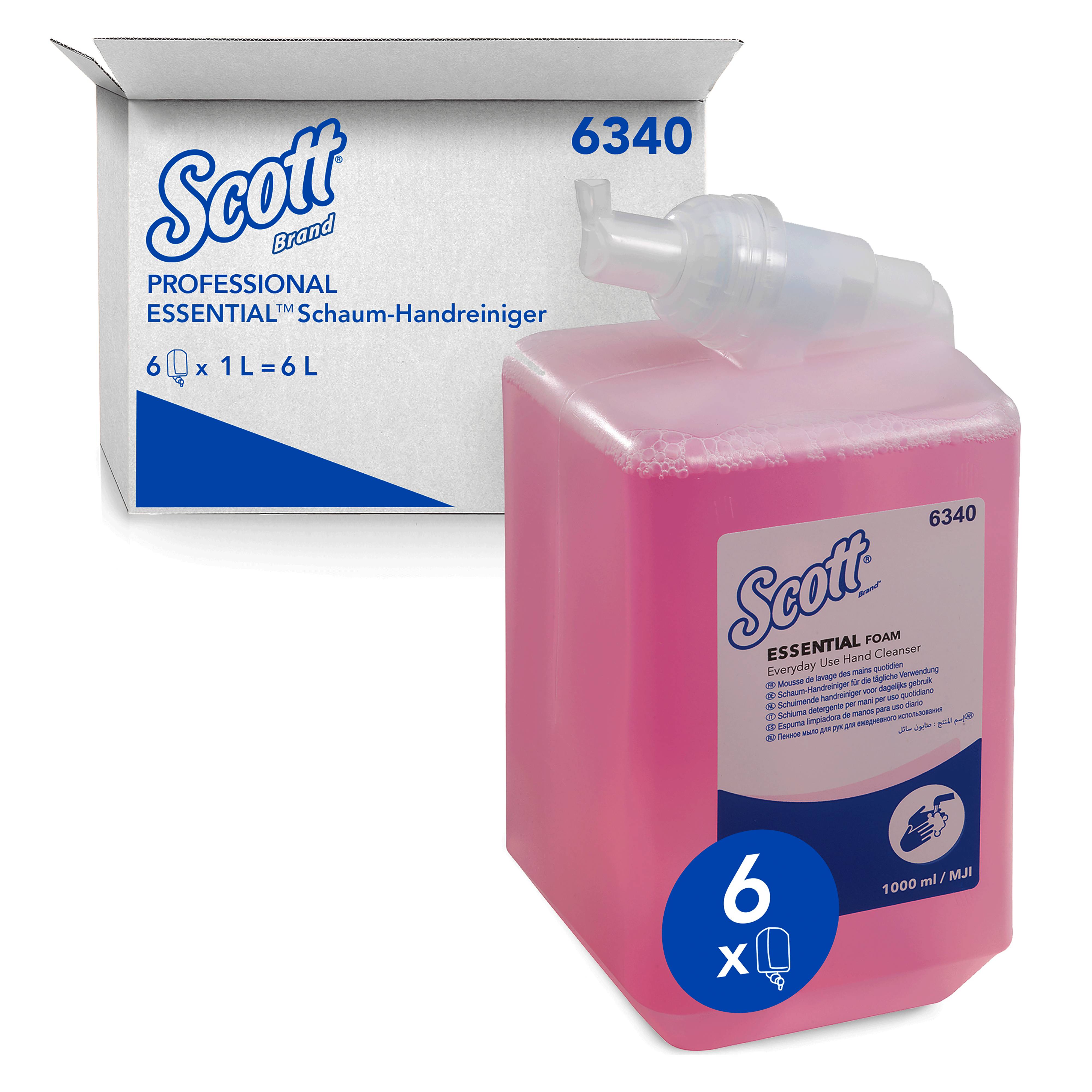 Ein Bild von Scott Essential Schaumseife - 6x1 Liter