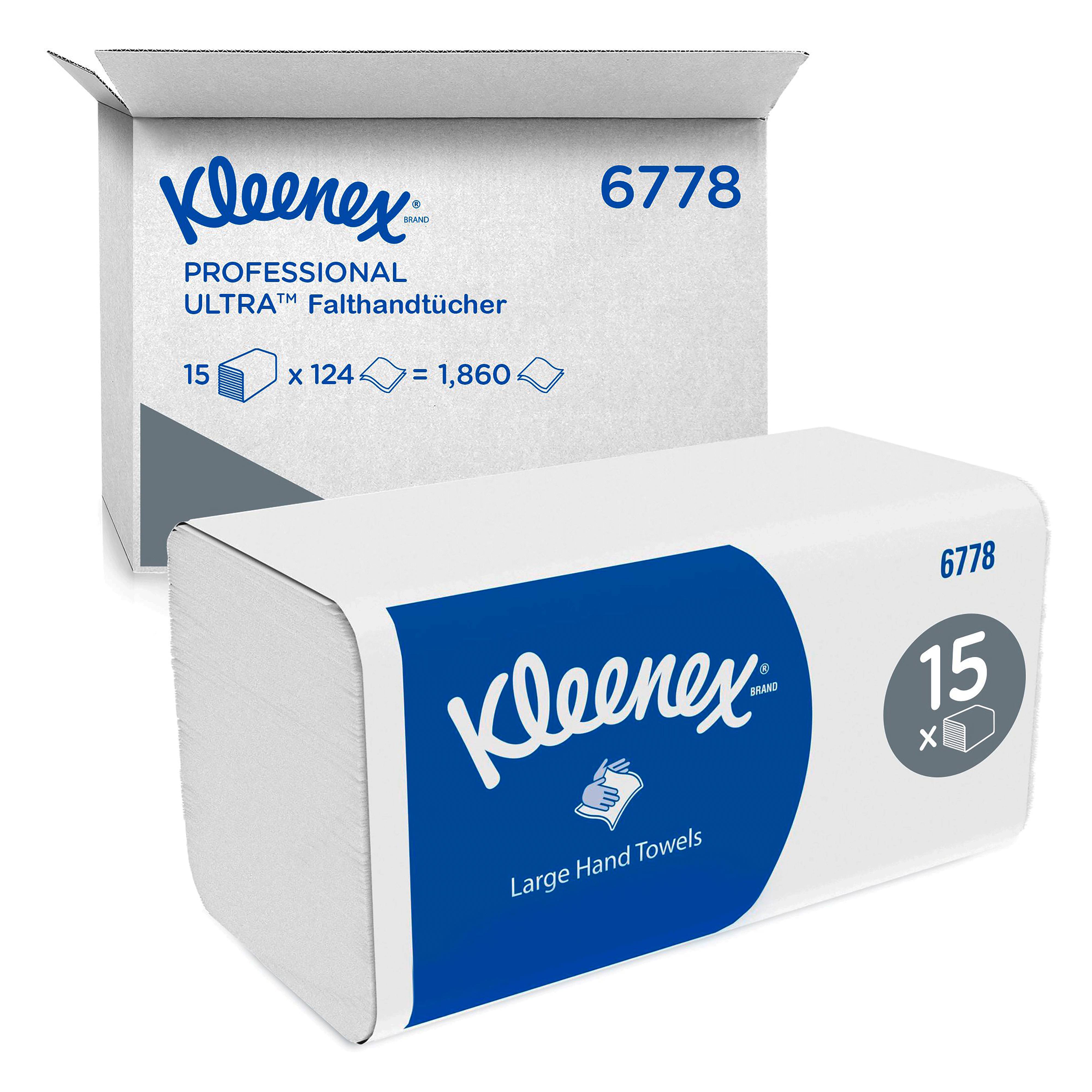 Kleenex großes Falthandtuch weiß - 21,5x31,5 cm