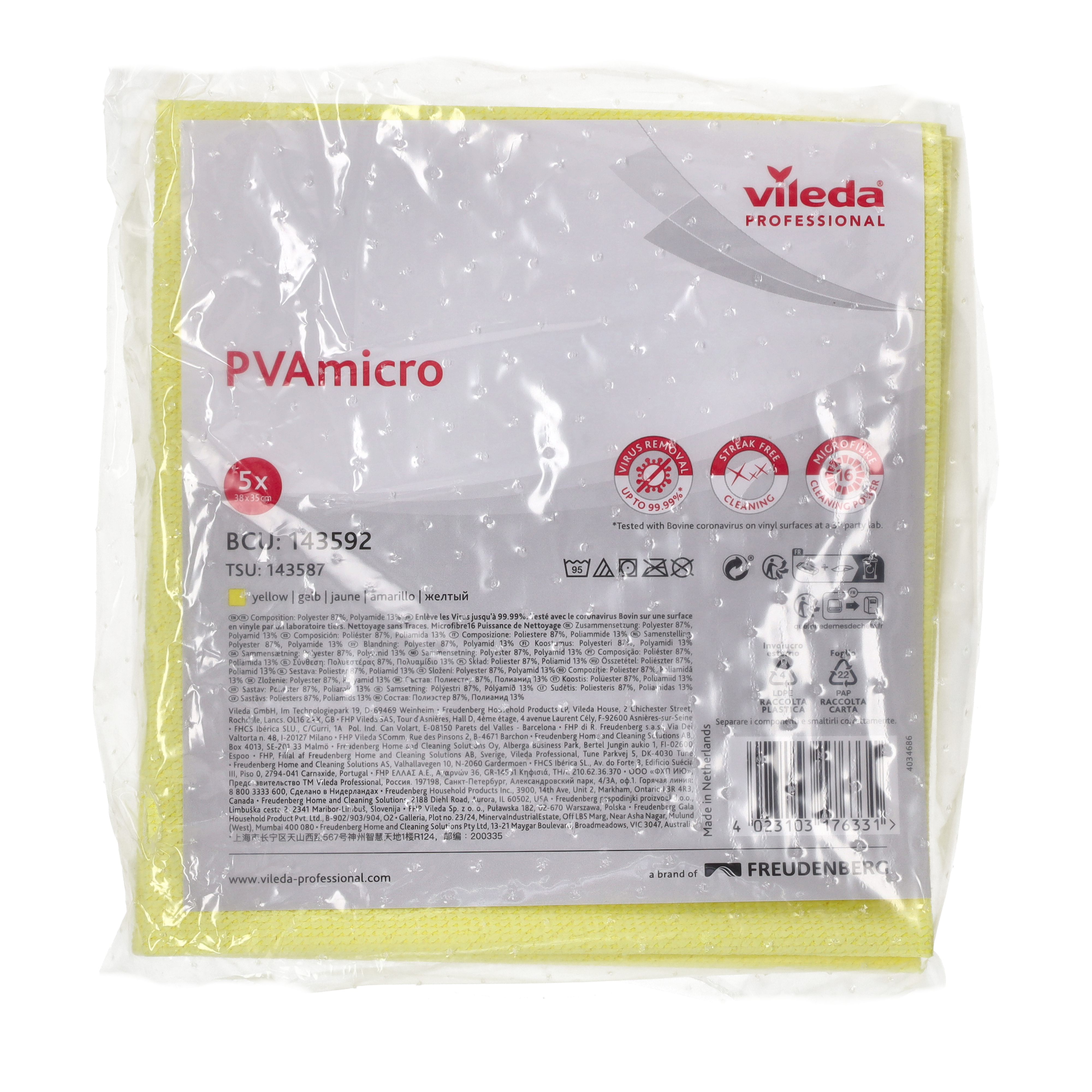 Vileda PVAmicro Microfasertuch - gelb