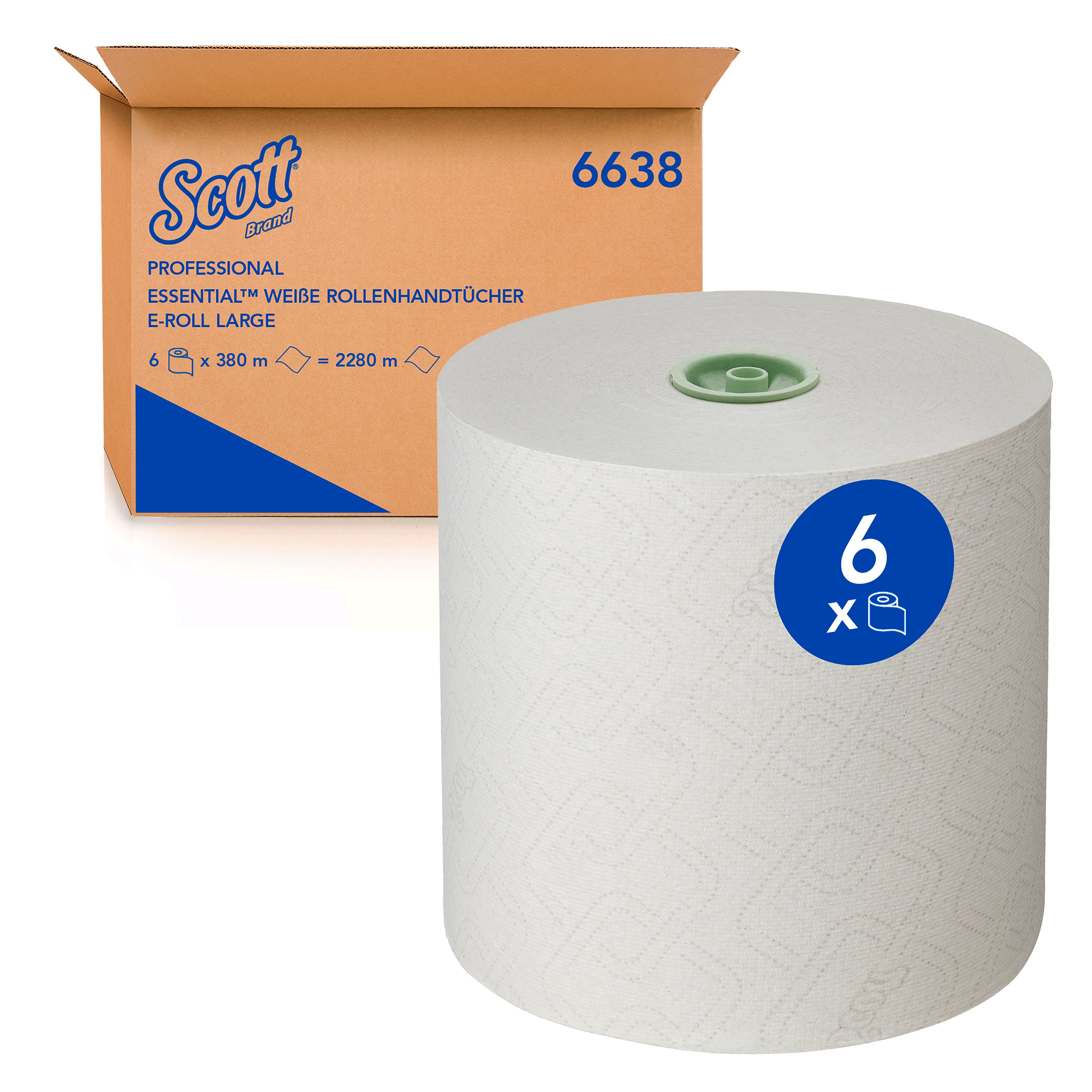 Scott ESSENTIAL E-Roll Handtuchrolle weiß - 19,5 cm